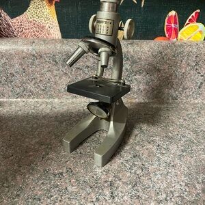 Vintage Gray Microscope